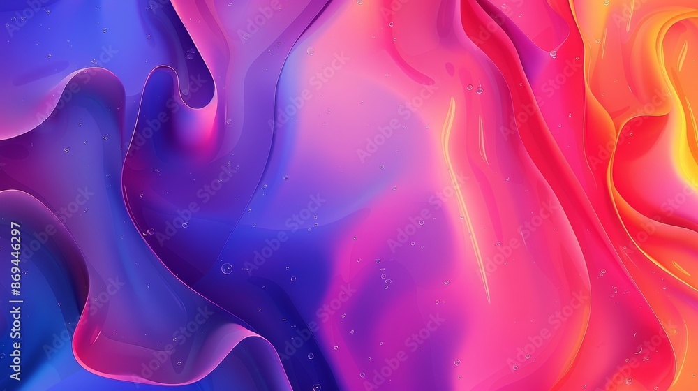 Poster gradient glass element with liquid shape design background. neon fluid geometric ui banner with mode
