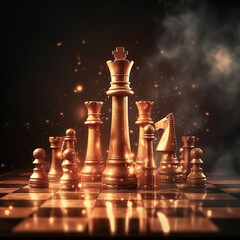 A composition of chess. Chess day.