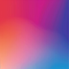 Abstract colorful gradient background in red, pink, blue, and purple colors.  Blurred color transition for design, social media, or website. Digital art.