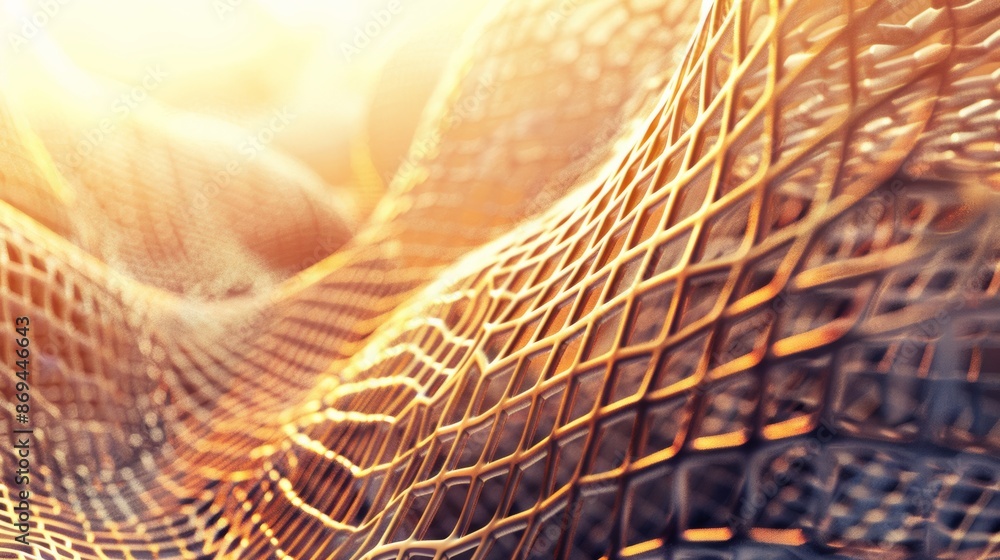 Poster photo of 3d abstract net concept. computer generated abstract background.