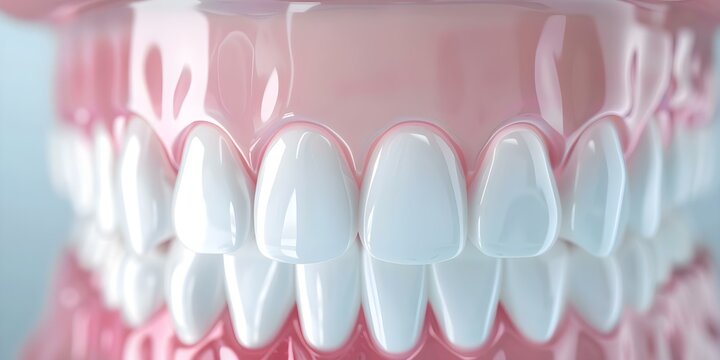 Accurate medical illustration of gingival recession due to periimplantitis in 3D. Concept Medical Illustration, Gingival Recession, Periimplantitis, 3D Model