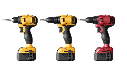 Naklejka premium Cordless Power Drills - Yellow and Red Variants