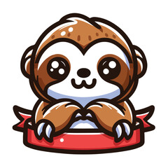 Cute sloth vector design Art