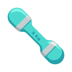 Small dumbbells. Sports equipment. Simple flat illustration.