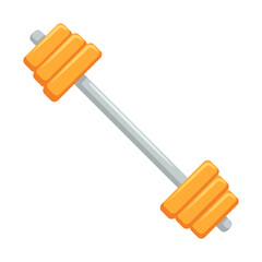 Big barbells. Sports equipment. Simple flat illustration.