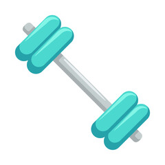 Big barbells. Sports equipment. Simple flat illustration.
