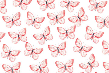 seamless pattern with butterflies