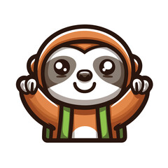 Obraz premium Cute sloth vector design Art