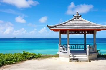 Fototapeta premium Okinawa architecture building outdoors.
