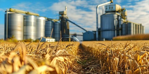 Biomass power plants generate electricity from organic waste or agricultural materials. Concept Renewable Energy, Biomass Power, Organic Waste, Electricity Generation, Agricultural Materials