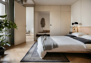 hotel room with bed