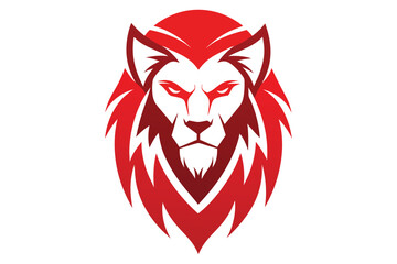 a minimalist logo with an angry lion head.eps