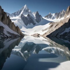 Snowy Peaks rising majestically against a clear blue sky.