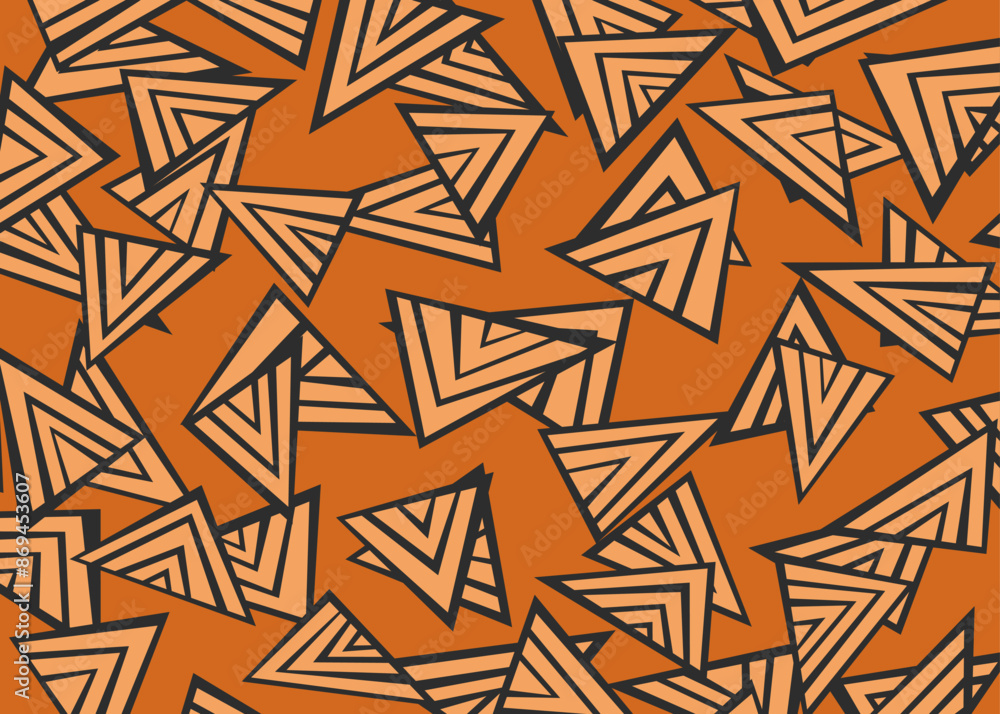 Poster abstract background with seamless irregular overlapping triangle lines pattern