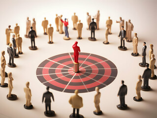 Business Target, Target market, Targeted audience, Corporate business vision, business growth process, technology trend, economic improvement concepts, Concept of aim and objective achievement.