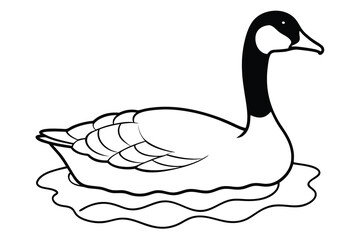 canada goose swimming pond.eps