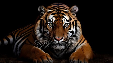 Fototapeta premium tiger on the rock,Tiger, Wildlife, Feline, Predator, Rock, Jungle, Nature, Majestic, Powerful, Big cat, Carnivore, Stripes, Camouflage, Strength, Beauty, Wild, Endangered, Habitat, Solitary, Stealth, 