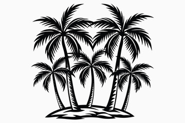 coconut tree set 4 .eps