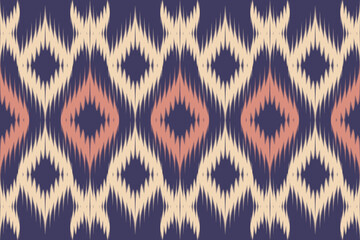 Abstract design ikat vector seamless pattern.