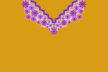 Decorative design for neckline Geometric shapes.