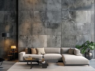 Contemporary Decor with Concrete Feature Wall