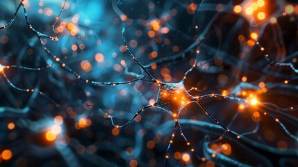 Neuronal cells are connected to each other in a network via synapses