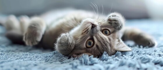 The Scottish Fold is easily identified by its unique folded ears and affectionate personality, often seen in playful and endearing poses