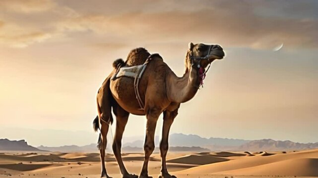 camel in the desert
