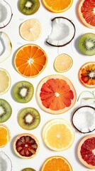 Naklejka premium fruits wallpaper
