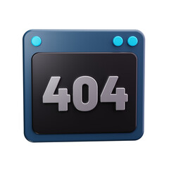 404 Error 3d render icon