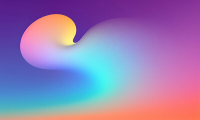 Smooth gradient backgrounds transitioning between two or more complementary colors. 