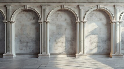 Fototapeta premium Elegant Arched Wall in Modern French Style