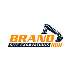 excavation contruction equipment logo design template 2