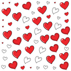 Doodle Hearts Pattern