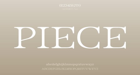 Obraz premium Vector luxury wedding alphabet letters font typography elegant classic serif fonts decorative vintag 