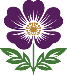 Violet, flower  silhouette like the logo vector