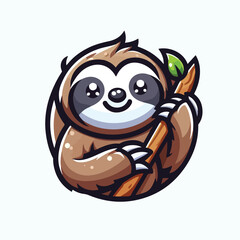 Fototapeta premium Cute sloth vector design Art 