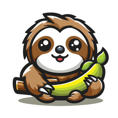 Fototapeta premium Cute sloth vector design Art 