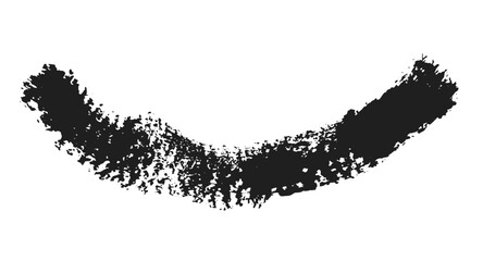 Black ink paint vector brush strokes. Thick dirty distress texture. Grunge rough paint brushes. touch material, dirty splash, handwritten texture simple stripes.