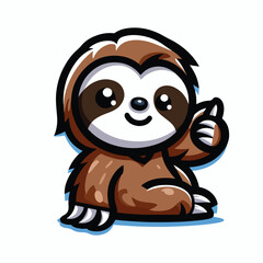 Obraz premium Cute sloth vector design Art 