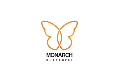 Monarch butterfly logo design, butterfly logo with minimalist design,Luxury butterfly logo.