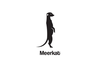 Meerkat vector logo design, Meerkat icon, isolated white background.