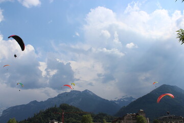 paragliding in the mountains