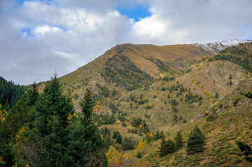 Climbing to the Salòria peak from Os de Civís, on the way to Coll de Conflent (Alt Urgell, Catalonia, Spain, Pyrenees)