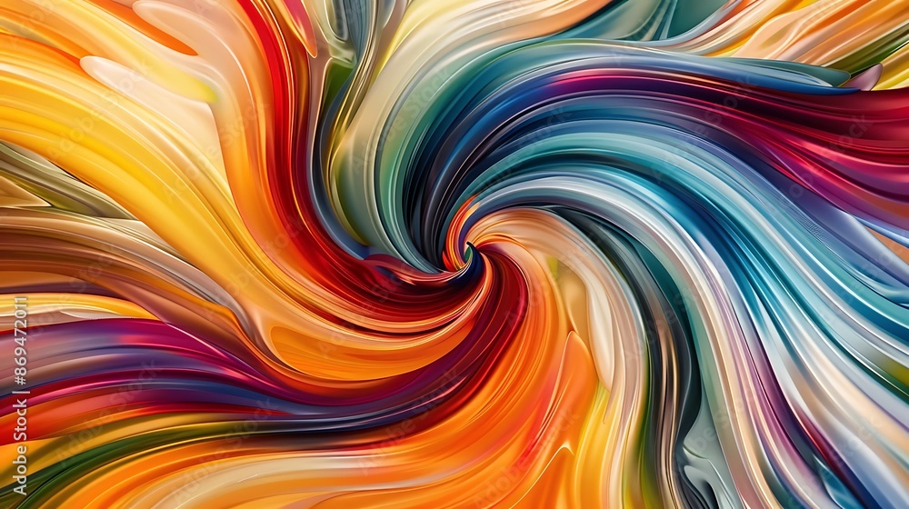 Aufkleber mesmerizing swirls of multi-colored hues converging to form a captivating abstract composition.