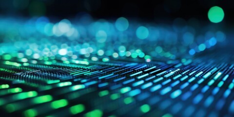 Abstract Blue and Green Lights