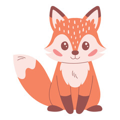 Cozy autumn design with cute fox. Design for cards, paper prints, web banners.