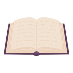 Open book. Hand drawn vector illustration