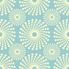 Seamless pattern with polka dot circles vector artistic print for textile paper decor wallpaper background endless creative art	
