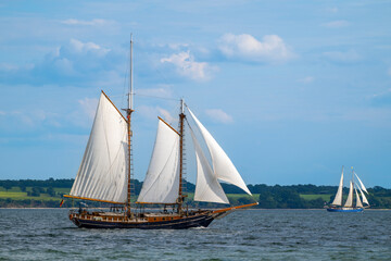 Segelschiffe  auf der Ostsee in der Eckernf&ouml;rder Bucht, Schleswig-Holstein, Deutschland